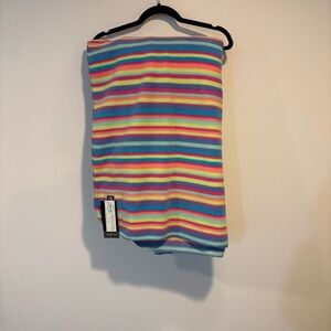 Colorful Striped Fleece Blanket